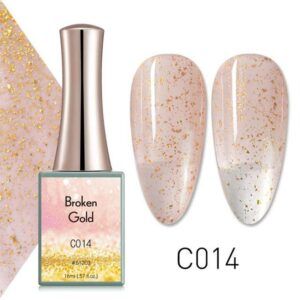 Esmalte CANNI 16ml Broken Gold C0014 — gel semipermanente libre de TPO y DMPT, INVIMA Colombia