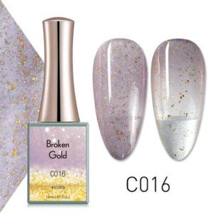 Esmalte CANNI 16ml Broken Gold C0016 — gel semipermanente libre de TPO y DMPT, INVIMA Colombia