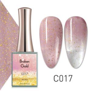 Esmalte CANNI 16ml Broken Gold C0017 — gel semipermanente libre de TPO y DMPT, INVIMA Colombia