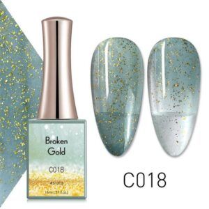 Esmalte CANNI 16ml Broken Gold C0018 — gel semipermanente libre de TPO y DMPT, INVIMA Colombia