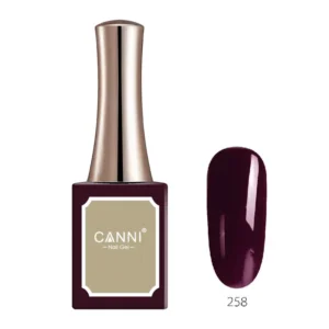 Esmalte CANNI 16ml №258 Deep Marsala UV/LED — gel semipermanente libre de TPO y DMPT, INVIMA Colombia