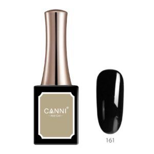 Esmalte CANNI 16ml Pure Black 161 Negro puro — gel semipermanente libre de TPO y DMPT, INVIMA Colombia