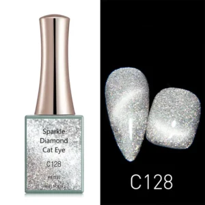 CANNI Sparkle Diamond Cat Eye C128 — gel semipermanente libre de TPO y DMPT, INVIMA Colombia